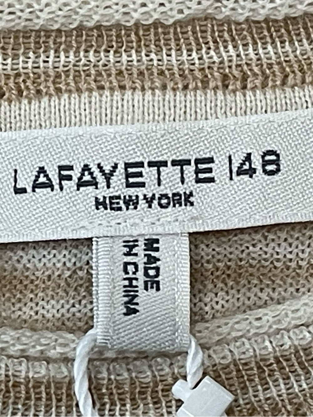 Lafayette 148 Women Dune Multi Striped Cashmere Pullover Sweater Size Small NEW - Picture 10 of 11